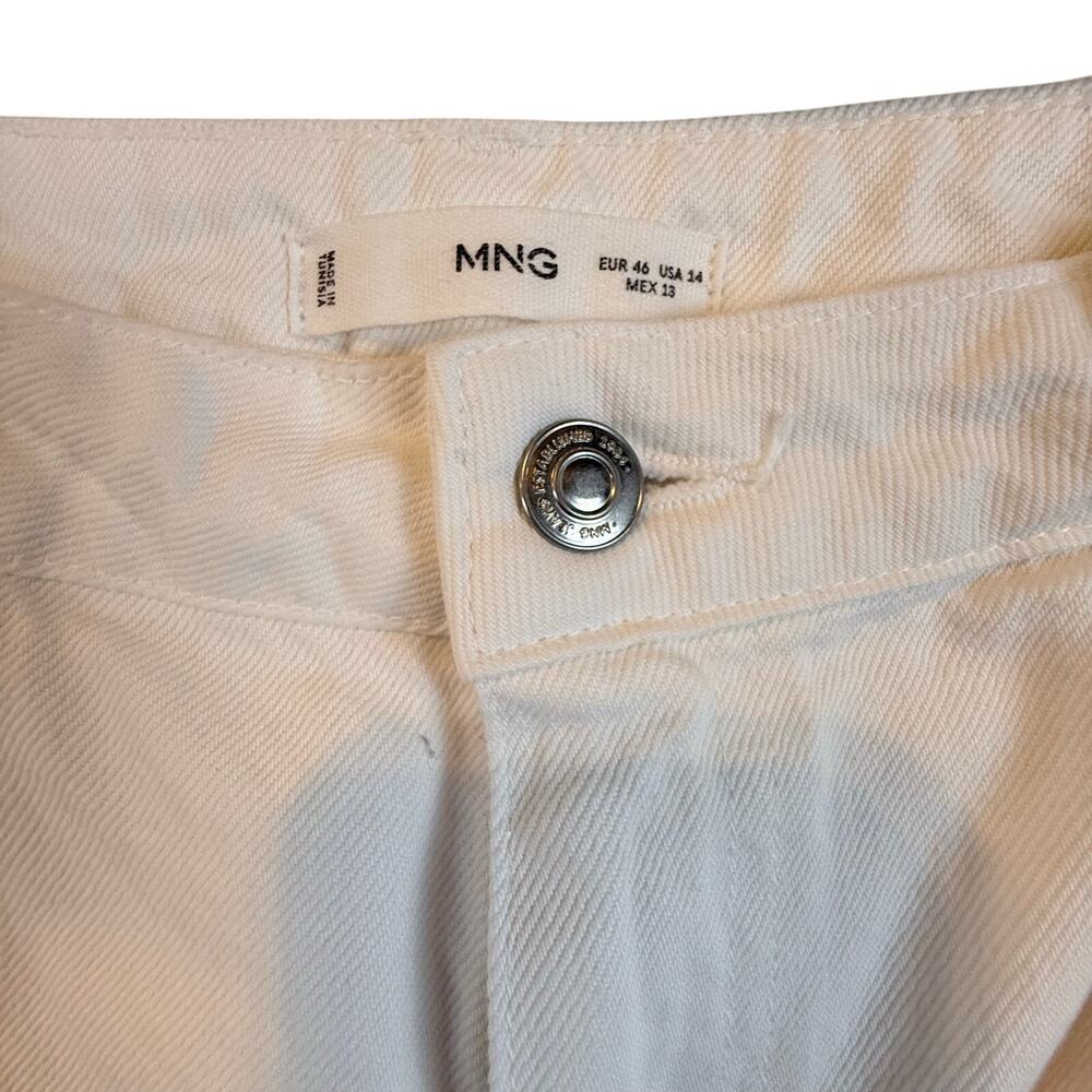 MANGO Midrise Straight Jeans in White Sz 14 - Picture 10 of 14